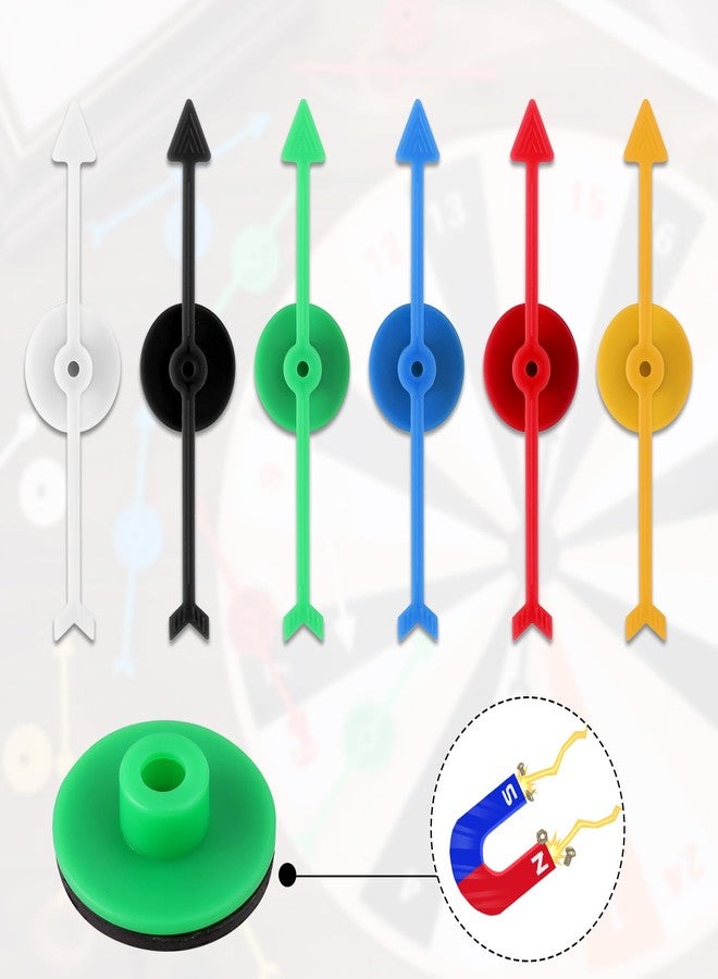 XIHIRCD 12pcs Game Spinners, 3.94 Inch Plastic Arrow Game Spinners, 6 Colors Table Top Board Game Spinner, Magnetic Twister Spinning Replacement for Classroom Whiteboard Activities DIY Projects - Image 4